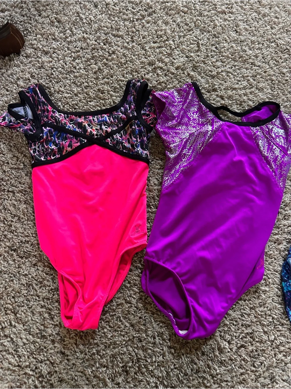 Capezio Kids Gymnastics Leotards - Hot Pink, Purple, Teal Mix